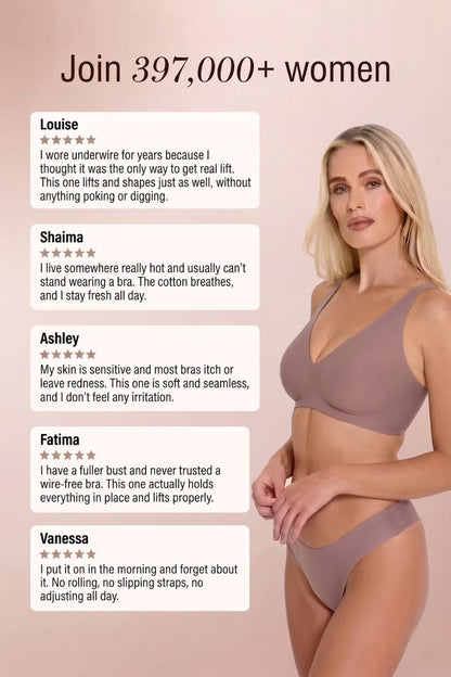 Seamless Full Coverage Scalloped Wireless Jelly Bra